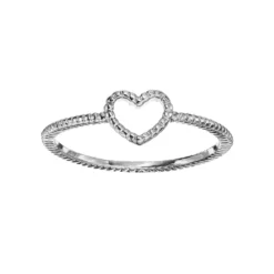 LC Lauren Conrad Textured Heart Midi Ring