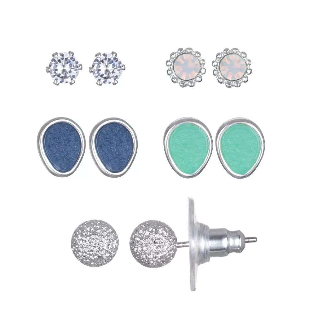 LC Lauren Conrad Textured Teardrop & Round Nickel Free Earring Set 3 LC Lauren Conrad Textured Teardrop & Round Nickel Free Earring Set