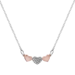 LC Lauren Conrad Two Tone Triple Heart Necklace