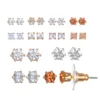 LC Lauren Conrad Tri Tone Stud Earring Set -Fashion Women 2859959