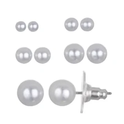 LC Lauren Conrad Simulated Pearl Stud Earring Set
