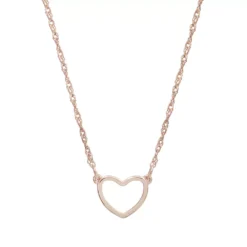 LC Lauren Conrad Rose Gold Tone Heart Necklace