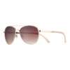 LC Lauren Conrad Crux 59mm Aviator Sunglasses -Fashion Women 3077871 Gold Brown