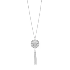 LC Lauren Conrad Long Disc & Tassel Pendant Necklace