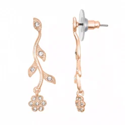 LC Lauren Conrad Simulated Crystal Nickel Free Vine Drop Earrings