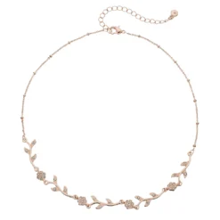 LC Lauren Conrad Simulated Crystal Flower & Vine Necklace