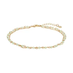 LC Lauren Conrad Beaded Double Strand Anklet