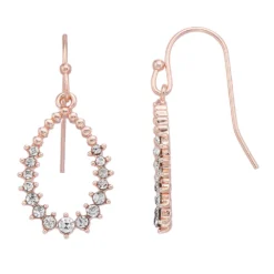 LC Lauren Conrad Simulated Crystal Nickel Free Teardrop Earrings