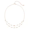 LC Lauren Conrad Multi Strand Rose Gold Tone Faux Pearl Necklace -Fashion Women 3511320