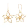 LC Lauren Conrad Gold Tone Open-Work Flower Drop Earrings -Fashion Women 3618277