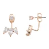 LC Lauren Conrad Faceted Stone Trio Front Back Earrings