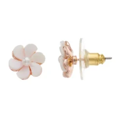 LC Lauren Conrad Mother-of-Pearl Nickel Free Flower Stud Earrings