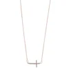LC Lauren Conrad Simulated Crystal Sideways Cross Necklace