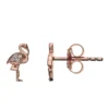 LC Lauren Conrad 10k Rose Gold Over Silver Lab-Created White Sapphire Flamingo Stud Earrings -Fashion Women 3763020