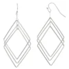 LC Lauren Conrad Geometric Nickel Free Drop Earrings -Fashion Women 3772656 Silver Tone