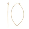 LC Lauren Conrad Pointed Nickel Free Oval Hoop Earrings -Fashion Women 3772684 Gold Tone