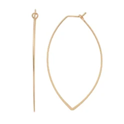 LC Lauren Conrad Pointed Nickel Free Oval Hoop Earrings