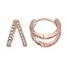 LC Lauren Conrad Split Nickel Free Huggie Hoop Earrings -Fashion Women 3772777 Rose Gold Tone