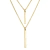 LC Lauren Conrad Multi Row Bar Necklace -Fashion Women 3867872 Gold Tone