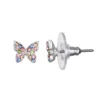 LC Lauren Conrad Simulated Crystal Butterfly Nickel Free Stud Earrings