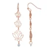 LC Lauren Conrad Polished Lotus Linear Drop Earrings -Fashion Women 4013144
