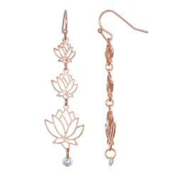 LC Lauren Conrad Polished Lotus Linear Drop Earrings