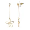 LC Lauren Conrad Gold Tone Wire Flower Drop Earrings -Fashion Women 4013184