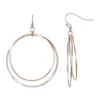 LC Lauren Conrad Two Tone Hoop Nickel Free Drop Earrings -Fashion Women 4013627