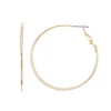 LC Lauren Conrad Classic Hammered Hoop Earrings