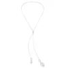 LC Lauren Conrad Filigree Leaf Y Necklace -Fashion Women 4151658 Silver