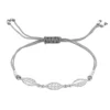 LC Lauren Conrad Filigree Leaves Friendship Bracelet -Fashion Women 4151682 Silver Tone