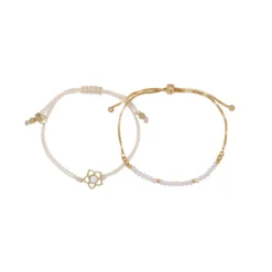 LC Lauren Conrad Floral & Simulated Pearl Bracelet Set