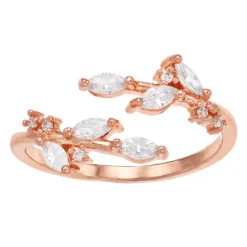 LC Lauren Conrad Cubic Zirconia Leaf Wrap Ring