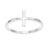 LC Lauren Conrad Silver Tone Sideways Cross Ring -Fashion Women 4230614