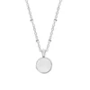 LC Lauren Conrad Silver Tone Mother Of Pearl Pendant Necklace -Fashion Women 4271916
