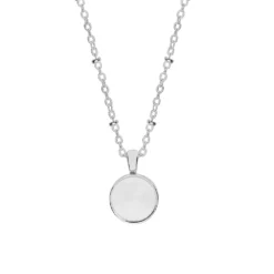 LC Lauren Conrad Silver Tone Mother Of Pearl Pendant Necklace
