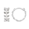 LC Lauren Conrad Vine Motif Nickel Free Hoop Earrings -Fashion Women 4436602 Silver Tone
