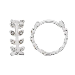 LC Lauren Conrad Vine Motif Nickel Free Hoop Earrings