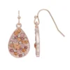 LC Lauren Conrad Pave Teardrop Nickel Free Drop Earrings 2 LC Lauren Conrad Pave Teardrop Nickel Free Drop Earrings -Fashion Women 4436705 Pink
