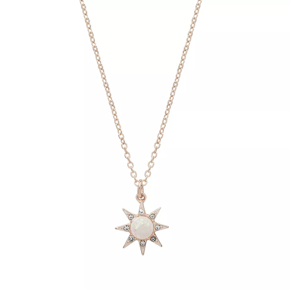 LC Lauren Conrad Rose Gold Tone Starburst Necklace 3 LC Lauren Conrad Rose Gold Tone Starburst Necklace