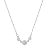 LC Lauren Conrad Cubic Zirconia Tri-Stone Short Necklace -Fashion Women 4797816 Silver Tone