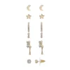 LC Lauren Conrad Gold Tone Moon & Star Earring Set