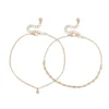 LC Lauren Conrad Gold Tone Fancy Chain Anklet Set -Fashion Women 4951918