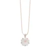 LC Lauren Conrad Rose Gold Tone & White Flower Pendant Necklace -Fashion Women 4952235