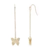 LC Lauren Conrad Gold Tone Filigree Butterfly Drop Earrings -Fashion Women 4981415