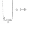 LC Lauren Conrad Sterling Silver Star Stud Earrings & "Hope" Necklace Set 1 LC Lauren Conrad Sterling Silver Star Stud Earrings & "Hope" Necklace Set -Fashion Women 4990055