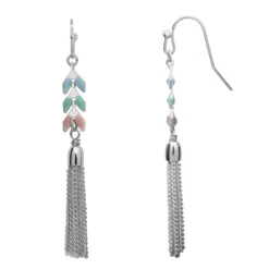 LC Lauren Conrad Rainbow Arrow & Tassel Drop Earrings