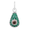 LC Lauren Conrad Sterling Silver Green & Brown Cubic Zirconia Charm -Fashion Women 5070190