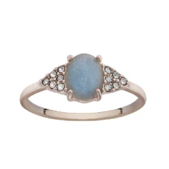 LC Lauren Conrad Oval Simulated Stone & Simulated Crystal Ring