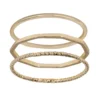 LC Lauren Conrad Gold Tone Polished & Textured Ring Set -Fashion Women 5095899